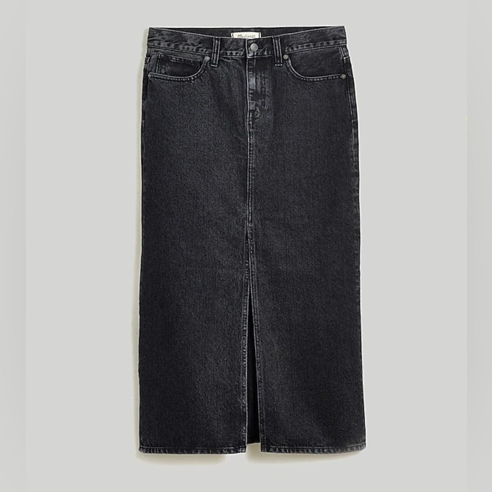 Madewell Denim Mid-Rise Maxi Skirt Lunar Wash NWT - Picture 15 of 15